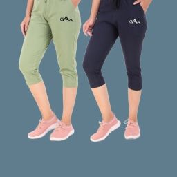 Women Dark Blue Capri-image-53