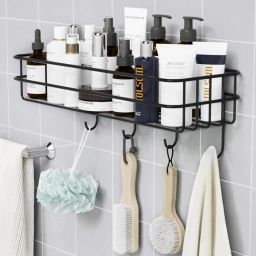 Self Adhesive Bathroom Shelf for Wall/Shelf Organizer/Kitchen Shelf Iron Wall Shelf-image-99