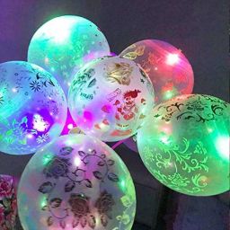skylofts Solid Set of 25 Printed LED Balloons Bubble Balloon image 2