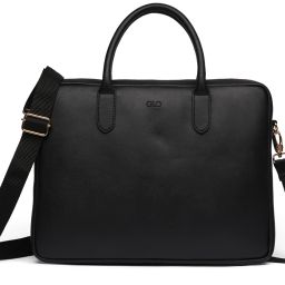Medium 25 L Laptop Backpack Black Vegan Leather 15 Inch Laptop Bag-image-8