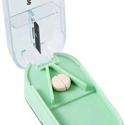 Portable Tablet Cutter with Stainless Steel Blade and Storage Compartment, Manual Pill cutter & Organizer in One Pill Splitter For Travel (Pack of 1) Pill Cutter/Splitter-6
