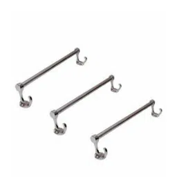 Towel Rod/Towel Rack for Bathroom/Towel Bar/Hanger/Stand/ (24 Inch 2 FEET- Chrome Finish) - Pack of 3 SILVER Towel Holder-image-99