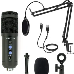 SP RJ-MIC-KIT Condenser Microphone Kit Voice Recording Mic Stand Home Studio Mic Kit Broadcasting Studio Recording Condenser Microphone Set-25
