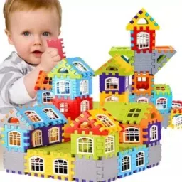 tirth Multi Colored Happy Home Building Blocks Toys 150 pcs (Multicolor) image 3