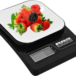Glancing Kitchen Scales Digital - Quality Stainless Steel Food Scales - Kitchen Scales with LCD Display - Extra Slim Design Scales Kitchen - Kitchen Scale with Tare Function - Batteries Included 10 KG K/96/AG Kitchen Weighing Scale-71