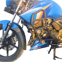 Heavy Quality Metal Crash Guard with 4 Pcs Slider for TVS Apache RTR 160 4V BS6-15