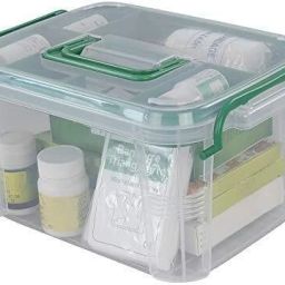 Na Medical Kit Medicine Organizer Box with Locking Lid & Carry Handle Pill Box-17