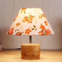Devansh Wood Table Lamp With Multicolor Cotton Shade by New Era-picture-38