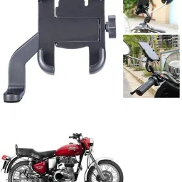 Mirror Fitting Metal Mobile Holder For Royal Enfield Bullet 350 Twinspark Bike Mobile Holder-26