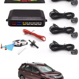 Car Universal Black 4 Ultrasonic Reverse Parking Sensor-42 4 Parking Sensors, Compact Screen Distance Display with Sound Warning Parking Sensor-5
