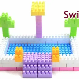 henglobe Plastic Building Block with Wheel, Multicolour, 3 Years and Above, 100 Pieces Blocks image 4
