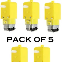 PACK OF 5 100 RPM Straight DC Geared BO Motor Single Shaft Electronic Components Electronic Hobby Kit-image-48