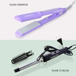 MARSELITE Perfect Combo Hair Curler & Hair Crimper Machine for Girls Electric Hair Curler-image-98