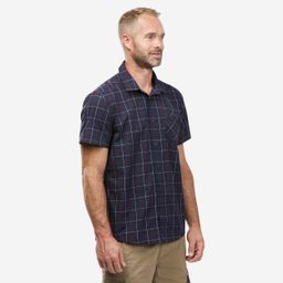 Men Checked Half Sleeve Cotton Shirt Blue - Travel 100-image-57