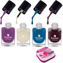 FORFOR Perfect Stay Trendy Set of 4 Long Lasting Nail Enamels - 5 ml Each-10
