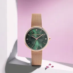 French Connection Women Green Patterned Dial Stainless Steel Bracelet Style Analogue Watch-34