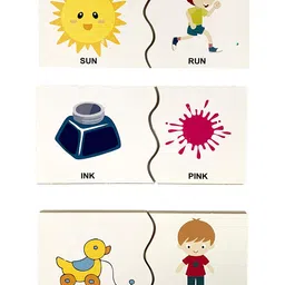wonderLearn Kids Pink Rhyming word puzzle Learning and Development Toys image 3