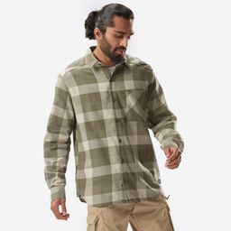 Men Checked Full Sleeve Light Flannel Shirt Green - Travel 500-image-82