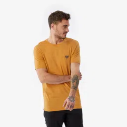 simond Men Merino Wool Half Sleeve T-Shirt Ochre - Travel 500-picture-7