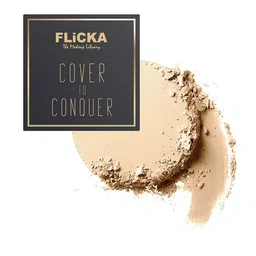FLiCKA Cover To Conquer Matte Finish Compact Powder 9g - Caramel 03-3