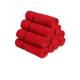 Story@home Set Of 10 Solid 450 GSM Pure Cotton Face Towels-2