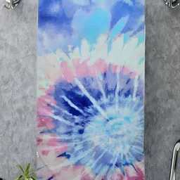 RRC Purple & Pink Printed Cotton 500 GSM Bath Towel-image-46