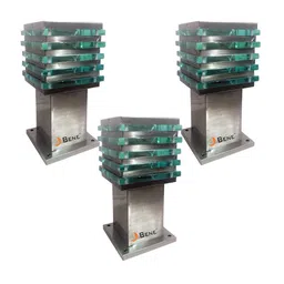 BENE Ice Cube Grey & Green 3 Pieces Textured Rectangle Outdoor Lamps-image-14