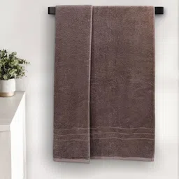 Myntra Elegant Homes Brown Cotton 650 GSM Bath Towel-image-77