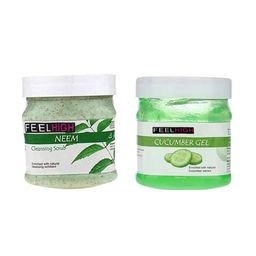 FEELHIGH Combo Of Neem Cleansing Face Scrub & Cucumber Face Gel - 500ml Each-6
