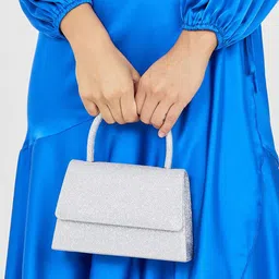 Styli Textured Structured Embellished Satchel image 2