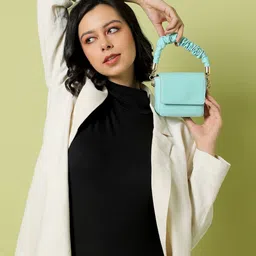 HAUTE SAUCE by Campus Sutra PU Structured Satchel-11