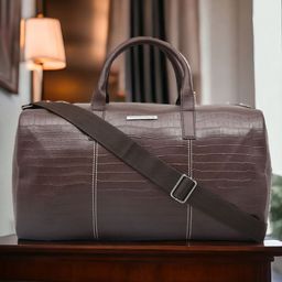 Police Brown Croco Classy Duffle Without Shoe Compartment-51