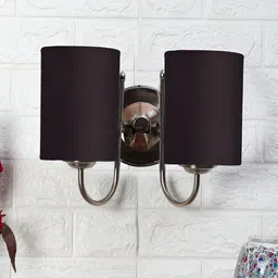 Devansh Black Metal Contemporary Cylinder Shaped Wall Lamp-13