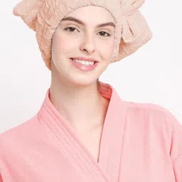 Cortina Beige Solid Hair Towel-21