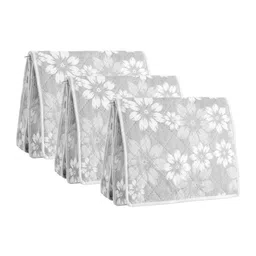Kuber Industries 3-Pcs Grey & White Printed Organisers-98
