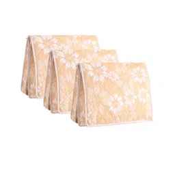 Kuber Industries 3-Pcs Yellow & White Printed Organisers-23