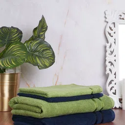 SPACES Set Of 4 Solid Pure Cotton 500 GSM Towel Set-image-14