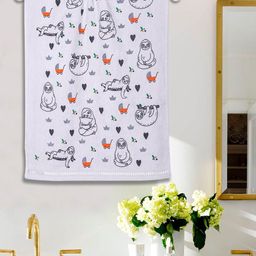 RANGOLI Kids Beige & Grey Set Of 2 Printed 450 GSM Pure Cotton Baby Bath Towels-34