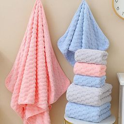 HomeCloud Pink 2 Piece Microfiber 400 GSM Towel Set-15