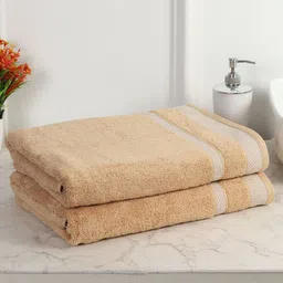 MAFATLAL Brown 2Pieces Cotton 550 GSM Bath Towels-image-42