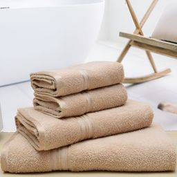 Aura Beige 4Pcs Cotton 400 GSM Towel Set-30