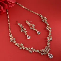 SOHI Gold-Plated Stone-Studded Jewellery Set-43