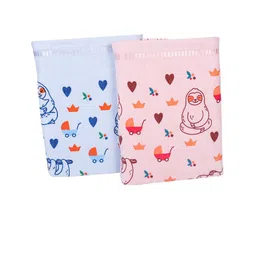 RANGOLI Kids Peach & Blue Set Of 2 Printed 450 GSM Pure Cotton Bath Towels image 2