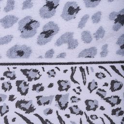 RANGOLI Grey Set Of 2 Leopard Print Pure Cotton Bath Towels image 3