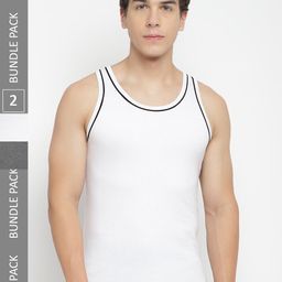 La Intimo Pack Of 2 Pure Cotton Innerwear Vests-image-67