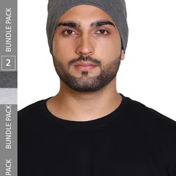 Gajraj Unisex Pack of 2 Cotton Slouchy Beanie-55