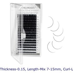NAGARAKU Women Black Matte 16 Rows Synthetic Curl Eyelashes-4