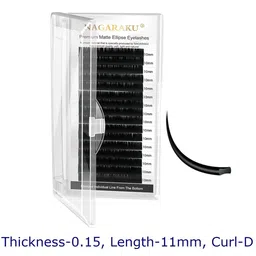 NAGARAKU Women Black Matte Flat Ellipse Eyelashes-9
