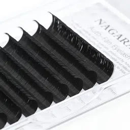 NAGARAKU Black 12 Rows Easy Fanning Mega Volume Eyelash Extensions - Curl C - 0.03/12 image 5
