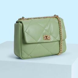 Forever Glam by Pantaloons Textured Structured Sling Bag With Quilted image 1